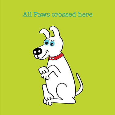 Good Luck Dog Cartoon Card