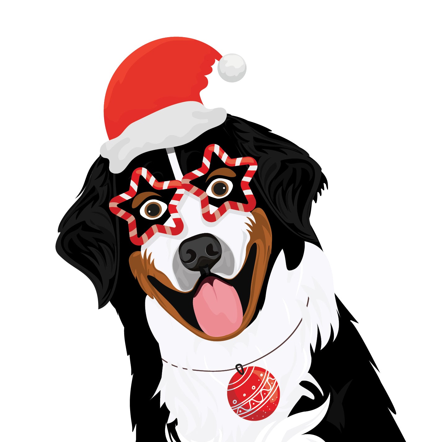Bernese Mountain Dog Christmas Card