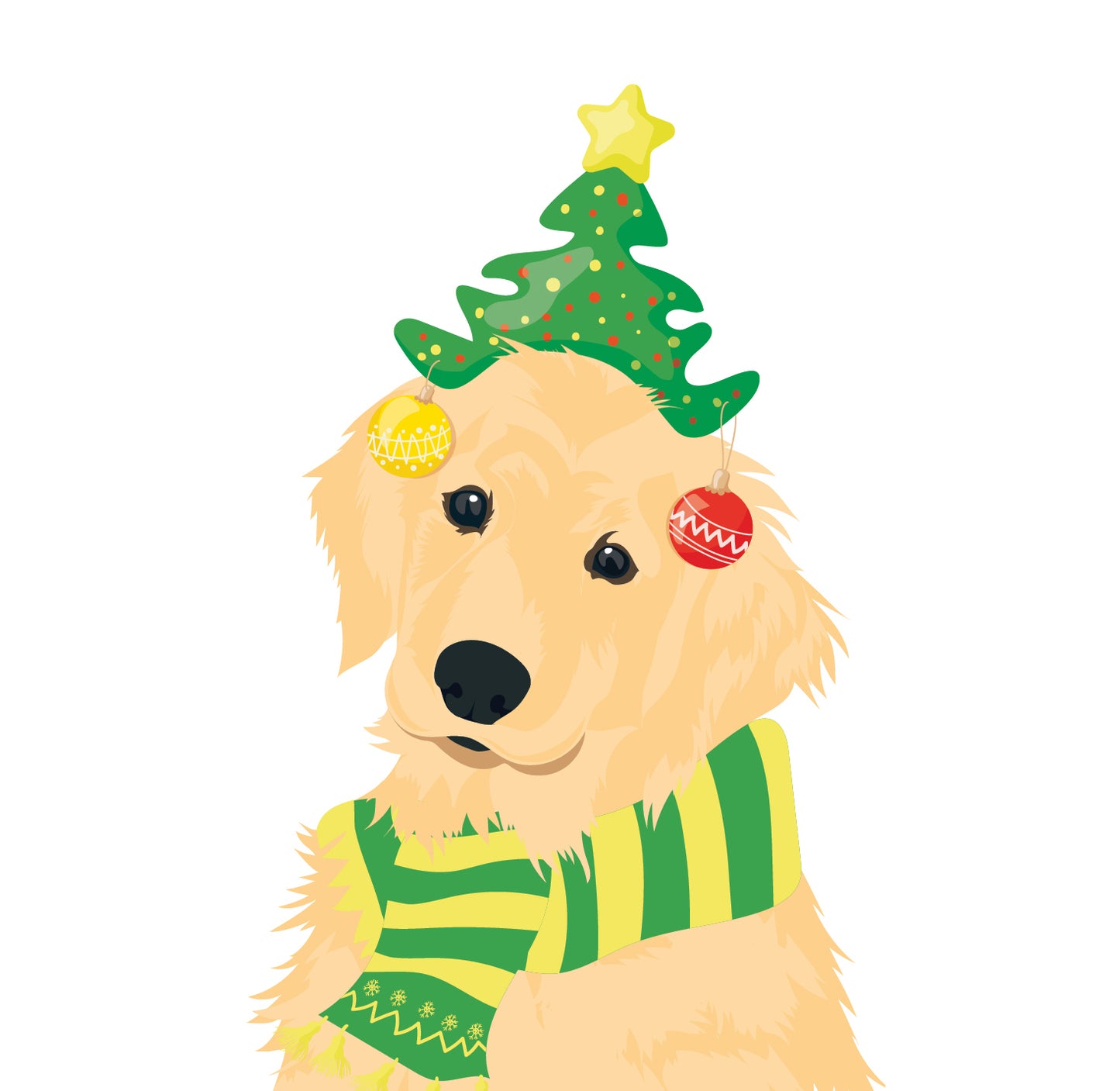 Golden Retriever Christmas Card