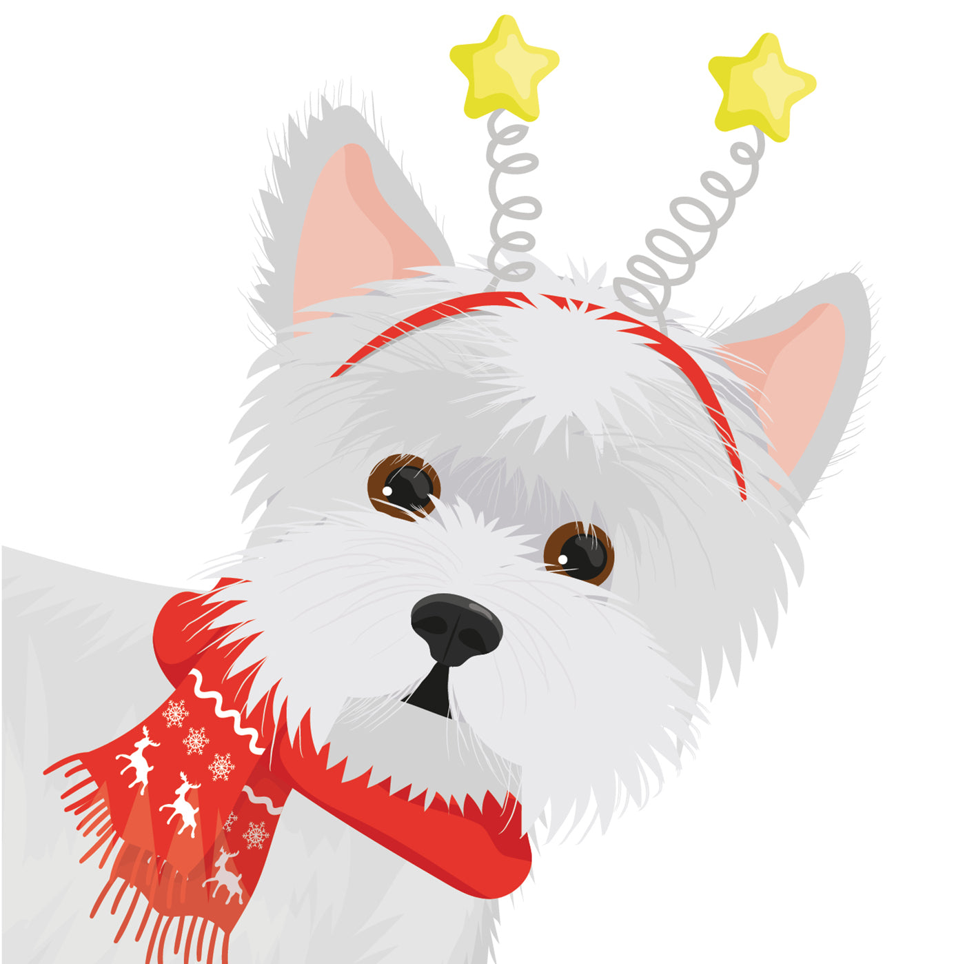 West Highland White Terrier Christmas Card