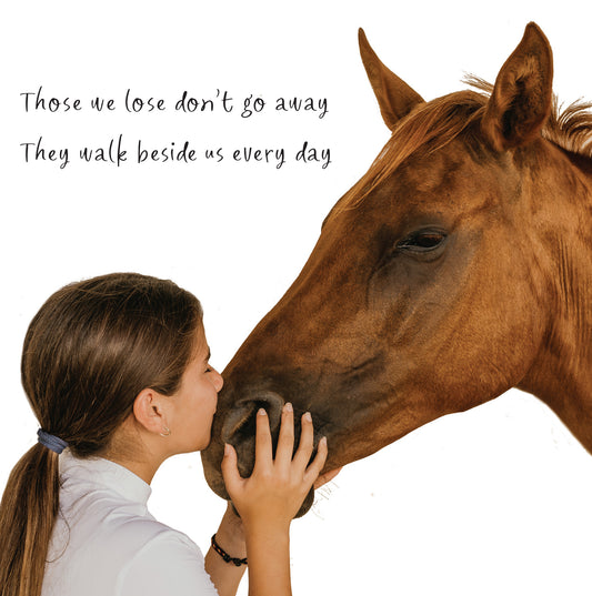 Walk beside us horse Pet Sympathy Card
